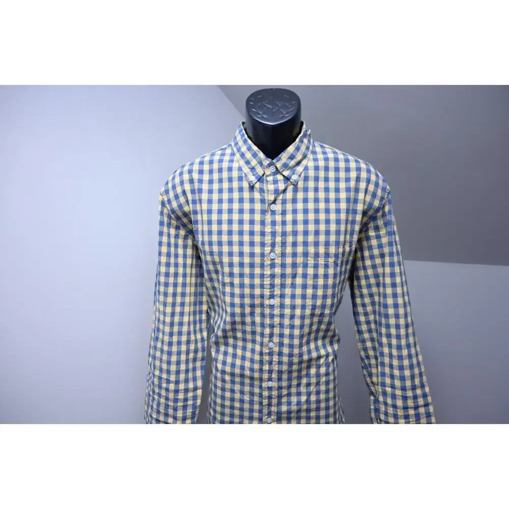 J Crew Flex Wash Dress Shirt Plaid Classic Stretch Long Sleeve Mens Sz XL‎